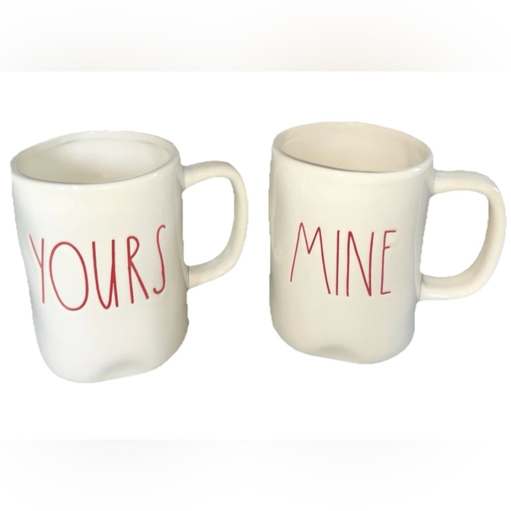 Set of 2 Rae Dunn Coffee Mugs- Yours & Mine